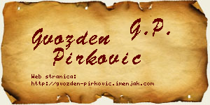 Gvozden Pirković vizit kartica